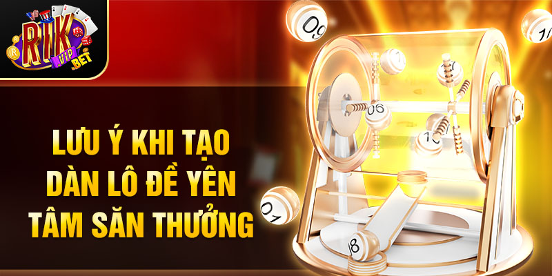 Lưu ý khi tạo dàn lô đề yên tâm săn thưởng